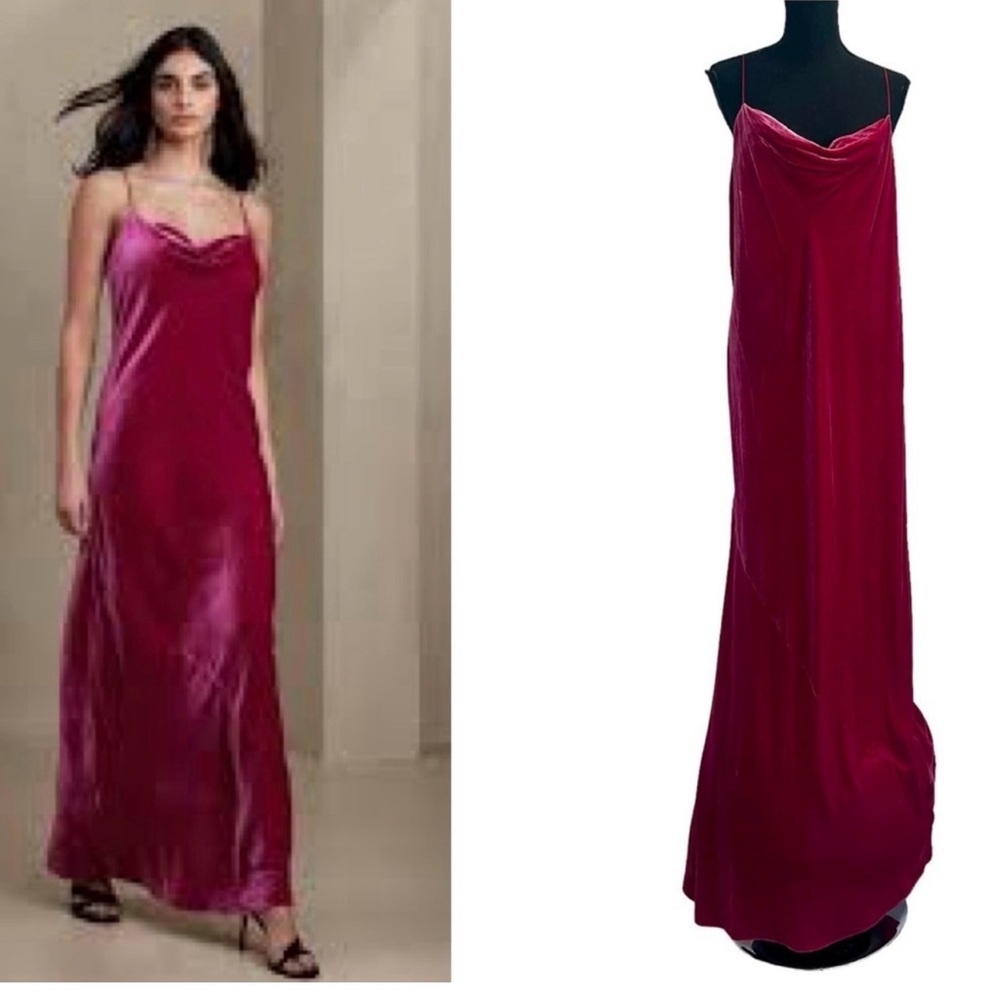 Banana Republic Velvet Pink Dress NWT